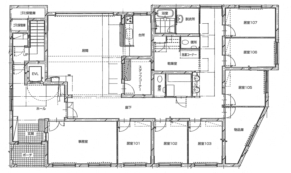 グループホーム晴和 施設内見取り図